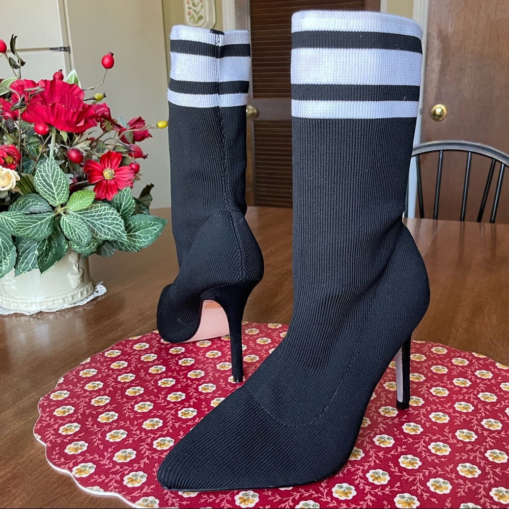 Catherine Malandrino “Somah” Knit Fabric Mid-Calf or Ankle Boot